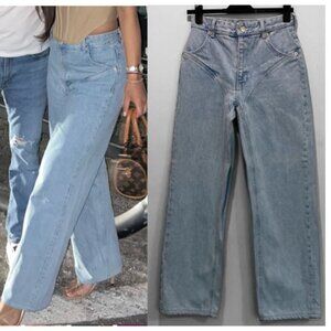 Zara wide leg jeans Light blue Mugler Design Size 4